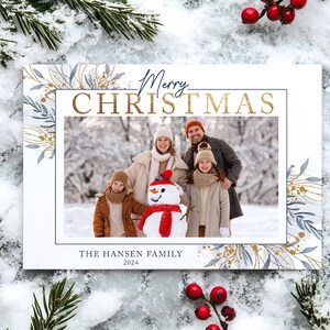 Tarjetas navideñas de invierno con fotos familiares Tarjetas navideñas personalizadas con fotos para descargar Tarjetas navideñas con fotos Saludos navideños minimalistas