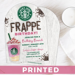 Coffee Birthday Invitation - Frappe Party Invite - Arch Party Invitation - Any Event - Any Age