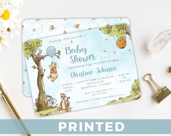 Winnie-the-pooh BABY SHOWER Invitation Classic Winnie Pooh Baby Shower Winnie-the-pooh Invitations Baby Shower Winnie-the-pooh Invite