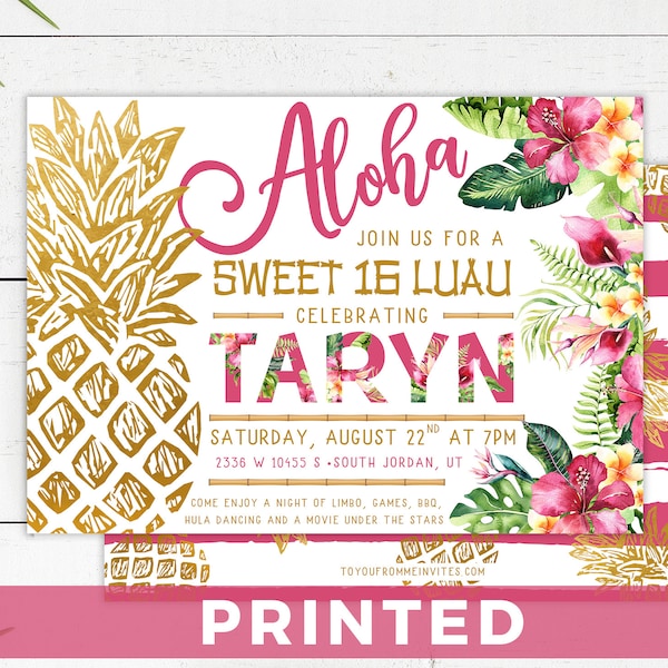 Sweet 16 Luau Etsy