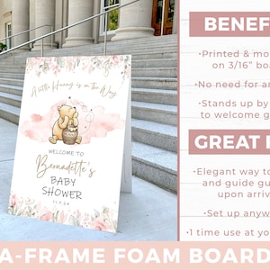 A-Frame Foam Board Winnie the pooh sign decor