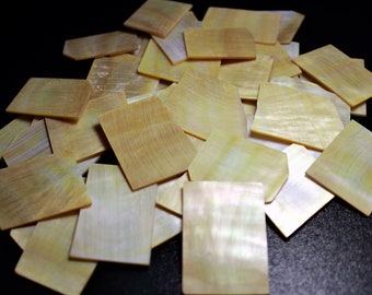 1oz Gold MOP shell blanks inlay material thickness 0.040" ( LARGE)