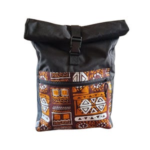 Waterproof Roll Top Backpack: Handmade Canvas Travel Rucksack