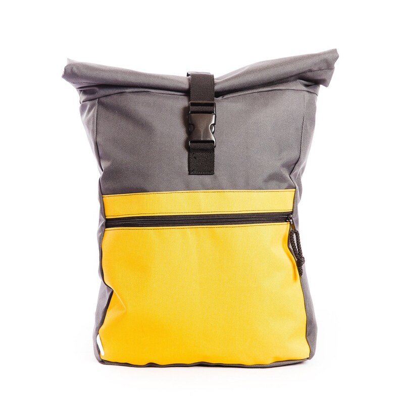 Waterproof Laptop Roll Top Backpack Handmade Travel Canvas Etsy