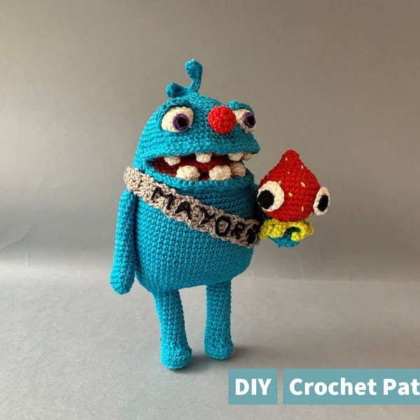 Strawberry Mayor Crochet pattern Amigurumi pattern tutorial