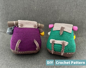 Bunter Geister Rucksack Häkelanleitung Scouts Rucksack Amigurumi Muster Anleitung PDF