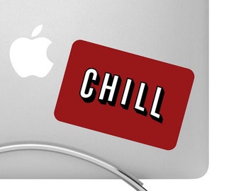 Flix and Chill - Funny High-Quality Printed Vinyl Decal Aesthetic Stickers, Cool Car Decals or Laptop Stickers