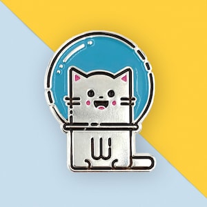 Video Game Space Cat Super Awesome Custom Soft Enamel Pin. A cute pin for video game loves space lovers and cat lovers