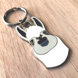 Flat Design Llama Keychain or Alpaca Keychain Super Awesome Custom Soft Enamel Keychain with Metal Ring.