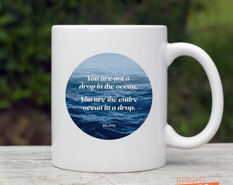 Rumi Quote - Full Color Ceramic Mug - A Perfect Unique Coffee Mug Or Custom Tea Cup That'S Dishwasher Safe