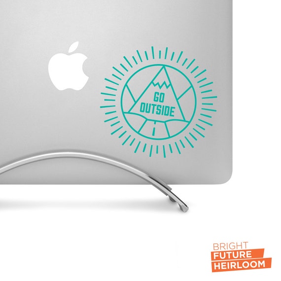 Go Outside - Explore the Mountains Adventure Badge - High-quality Custom Cut Vinyl Decal, the Perfect Funny Car Decal or MacBook Pro Sticker