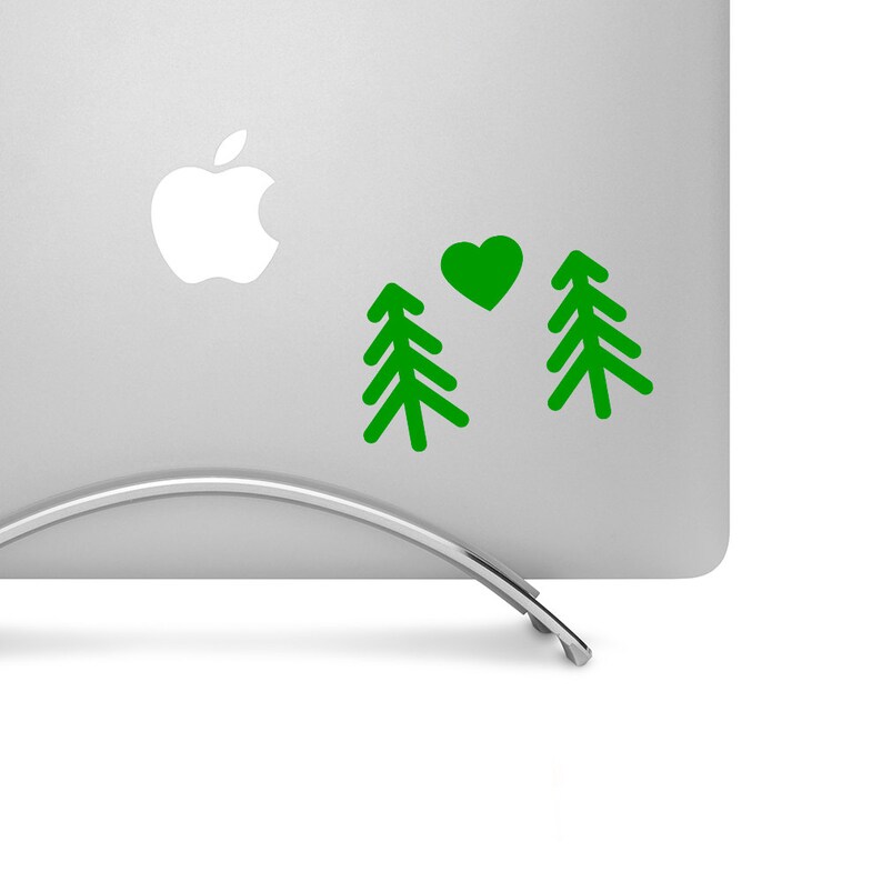 Trees and Heart - Show Your Outdoor Love! - High-quality Custom Cut Vinyl Decal, the Perfect Funny Car Decal or MacBook Pro Sticker zdjęcie 2