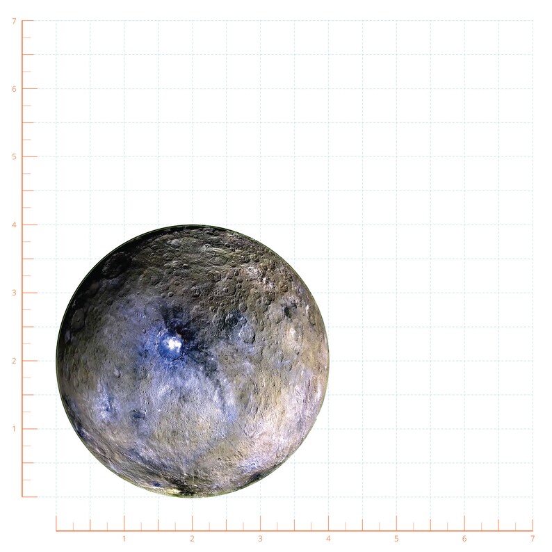Ceres Dwarf Planet Decal Space Planet Sticker - High-quality Custom ...