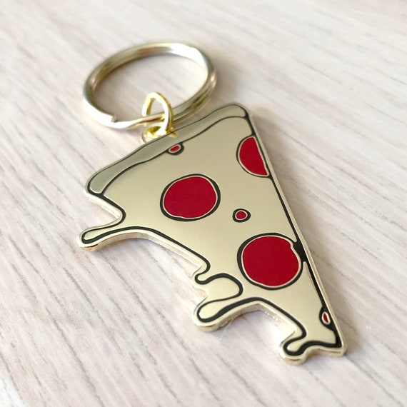 Pepperoni Pizza Slice Stud Earrings Sterling Silver with Enamel Color Pepperoni Pizza Slice Stud Earrings Sterling Silver with Enamel Color