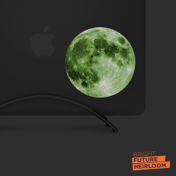 Glow In the Dark! - FULL MOON - High-Quality Printed Vinyl Decal Aesthetic Stickers, Cool Car Decals or Laptop Stickers