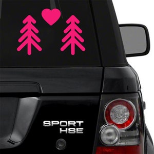 Trees and Heart - Show Your Outdoor Love! - High-quality Custom Cut Vinyl Decal, the Perfect Funny Car Decal or MacBook Pro Sticker zdjęcie 4