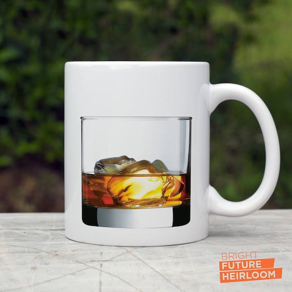 It'S 12 O'Clock Somewhere, Rocks Glass Of Whisky - Double-Sided Full Color  12 Oz. Dishwasher Safe Ceramic Mug