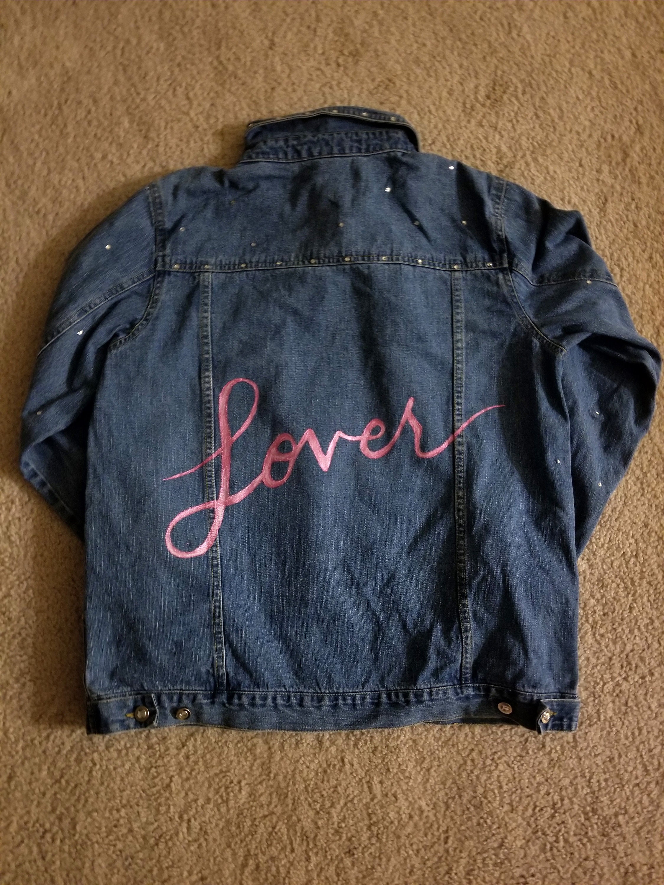 DIY Lover Inspired Denim Jacket Tutorial #lover #taylorswifterastour #... |  TikTok