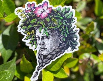 Maja (Color Variant) Midsommar Flower Crown Vinyl Sticker