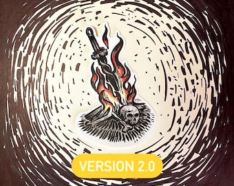 Bonfire Matte Vinyl Sticker Dark Souls