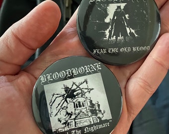 Bloodborne Black Metal Art Handmade Pinback Button Set