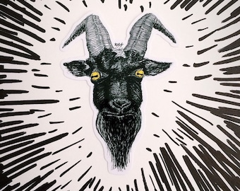 Black Phillip Black Goat Vinyl Sticker