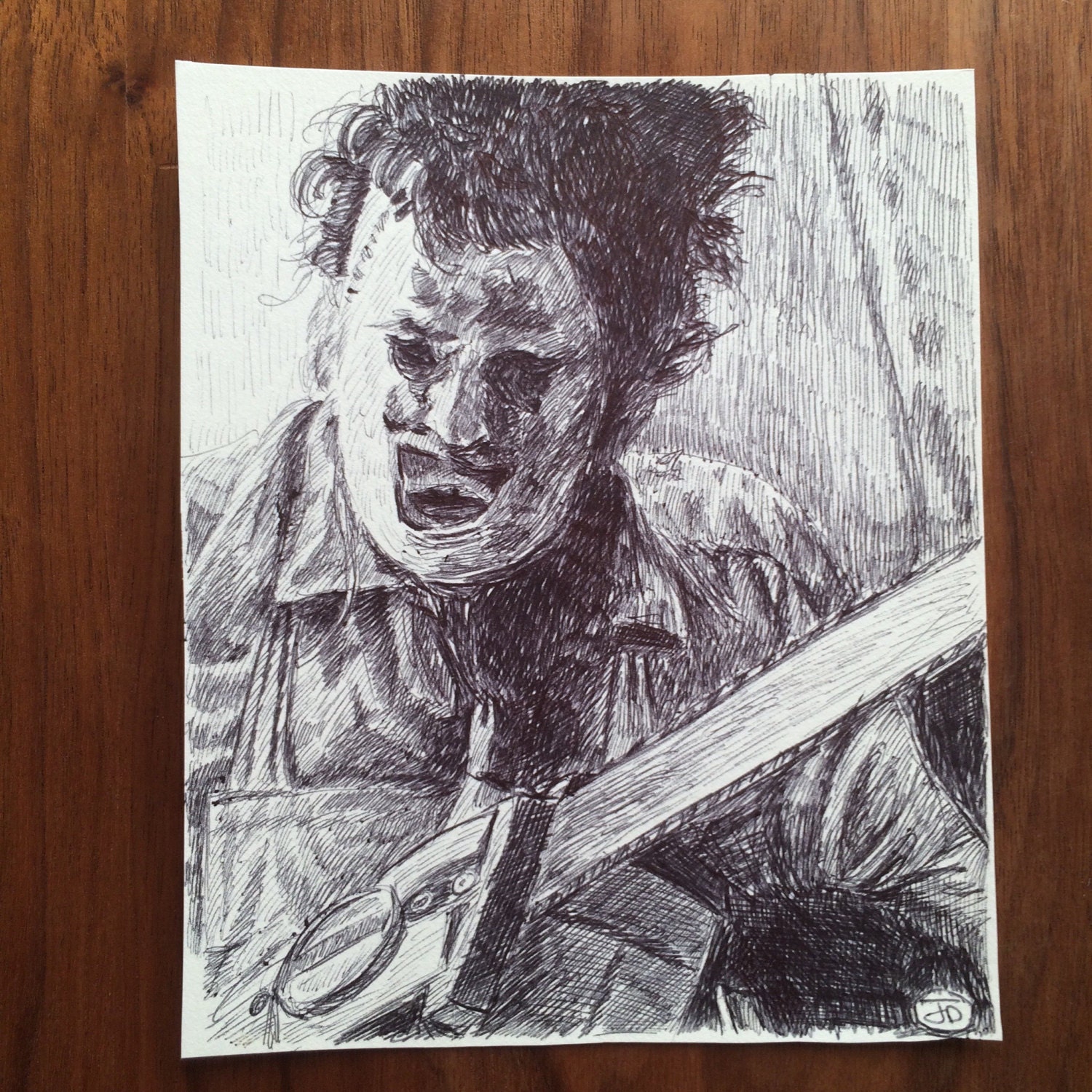 Texas Chainsaw Massacre Leatherface Original Drawing 31DMV | Etsy
