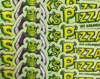 BOOTLEG OGRE PIZZERIA Pizza Glossy Vinyl Sticker