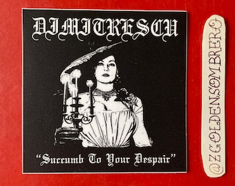 Big Vampire Lady Black Metal Art Vinyl Sticker