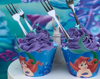 12 Disney Doc McStuffins Puppy Dog Pals Mickey Mouse & Ariel The Little Mermaid Cupcake Wrappers