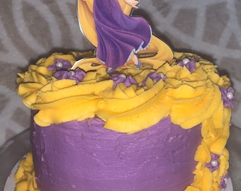Rapunzel like cake topper pick