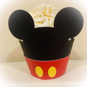 Elegant Disney Mickey Mouse Cupcake Wrappers 12