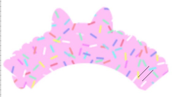 Sprinkles Cat cupcake wrappers or Personalized Cake Topper inspired by Gabby’s Dollhouse