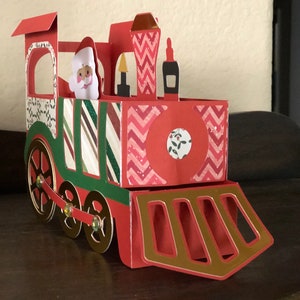 Adorable Santa train box card