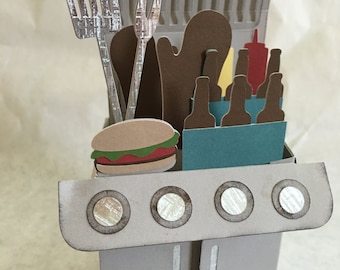 3D pop up card - grill/Father's Day