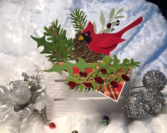 Cardinal/Holiday pop up card