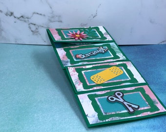 Flip page pop up card