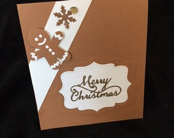 Gingerbread Man/House Christmas 3D pop up card