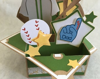 3D pop up card - for the baseball lover