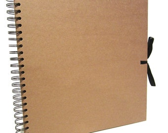A4 Brown Kraft Ribbon Tie Scrapbook Spiral Bound Photo Album Memories 40 Sheet A4 Brown Kraft Ribbon Tie Scrapbook Spiral Bound Photo Album Memories 40 Sheet