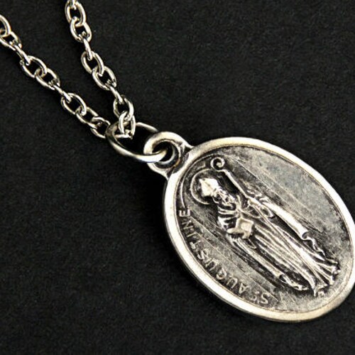 Saint Augustine Necklace. Catholic Necklace. St Augustine Etsy