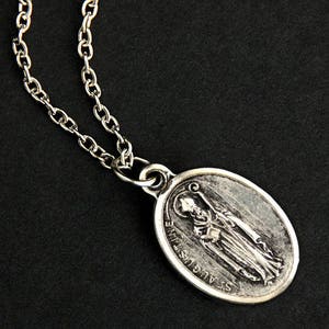 Saint Augustine Necklace. Catholic Necklace. St Augustine Medal Necklace. Patron Saint Necklace. Catholic Jewelry. Religious Necklace.