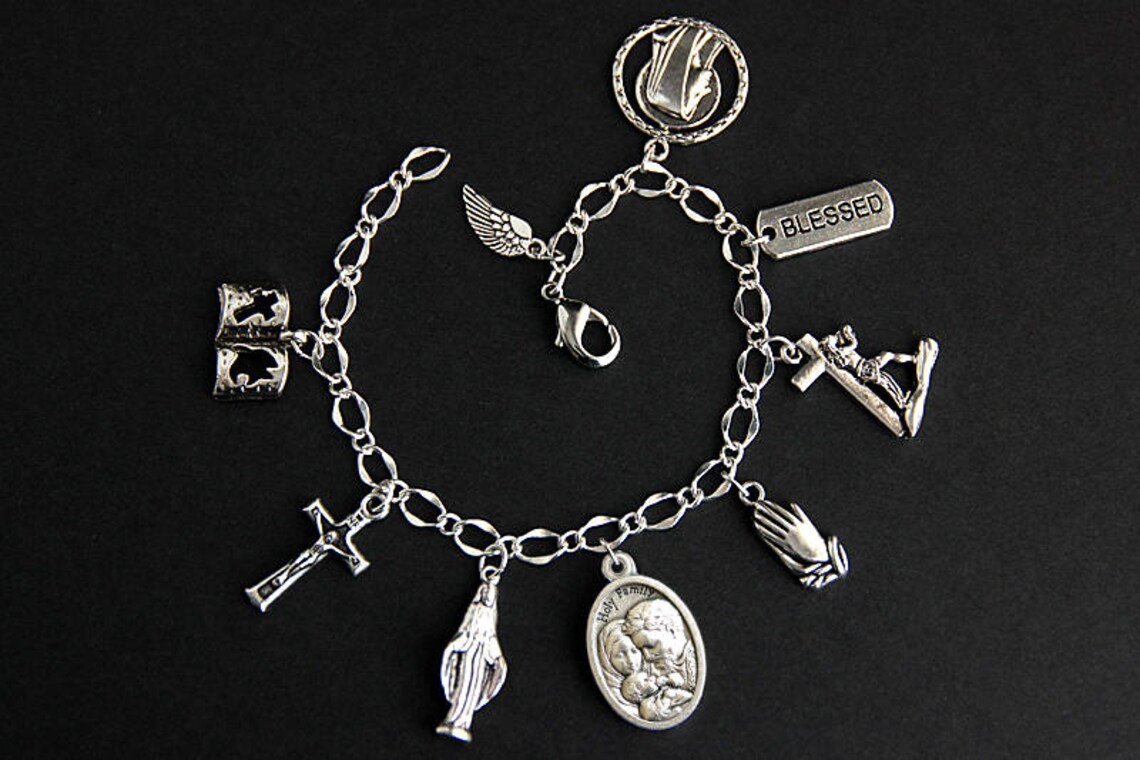 Holy Family Bracelet. Christian Bracelet. Catholic Charm Etsy