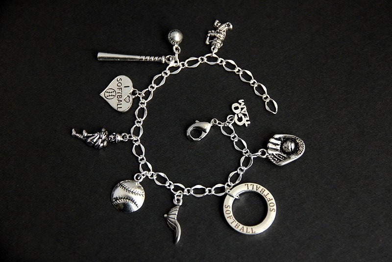 Softball charms for best sale bracelets