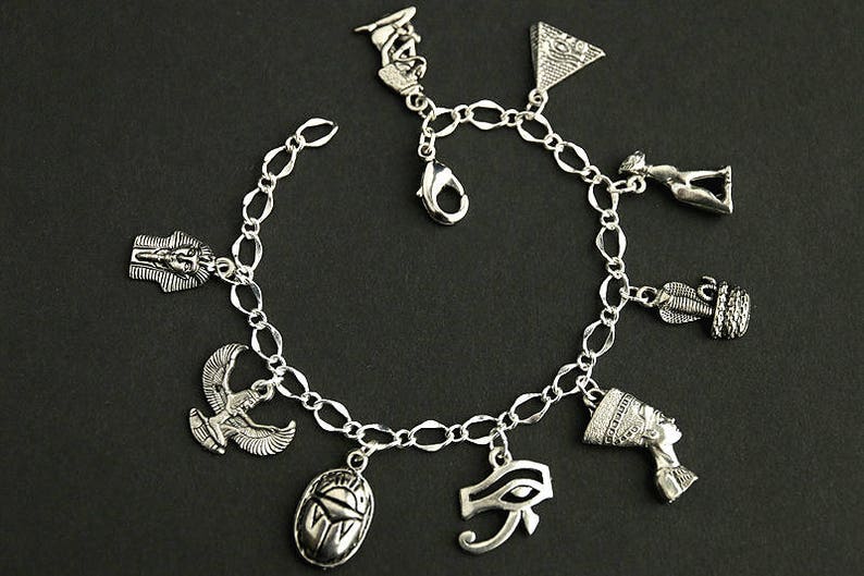 Egypt Bracelet. Egyptian Artifacts Charm Bracelet. Egyptian Etsy