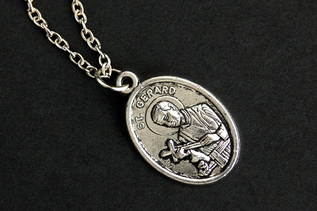 Saint Gerard Necklace. Catholic Saint Necklace. St Gerard Medal ...