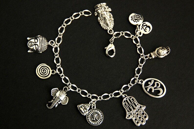 Hindu Bracelet. Charm Bracelet. Buddhist Bracelet. Hindu Etsy