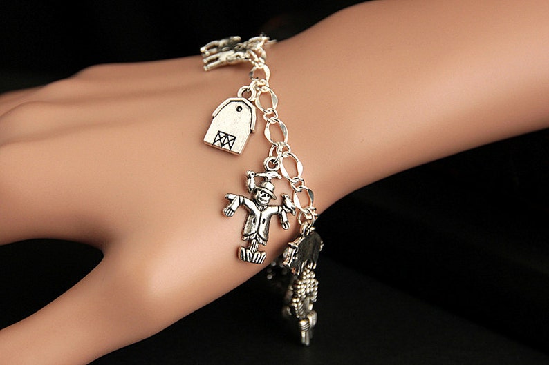 Farm Bracelet. Farm Life Charm Bracelet. Farmer Bracelet. Etsy
