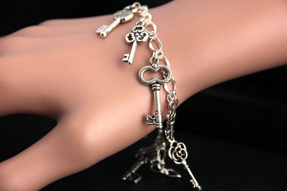 Skeleton key bracelet sale