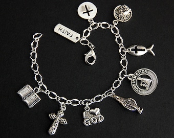 Confirmation Bracelet. Catholic Bracelet. Charm Bracelet. Confirmation Jewelry. Christian Jewelry. Religious Bracelet. Handmade Jewelry.